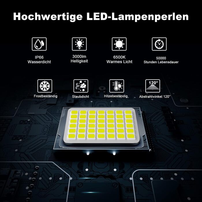 MEIKEE LED прожектор для вулиці 35Вт, 6500K, 3000Лм, IP66, набір 2 шт. Водонепроникний світлодіодний ліхтар для саду, двору, гаража, готелю, спортмайданчика