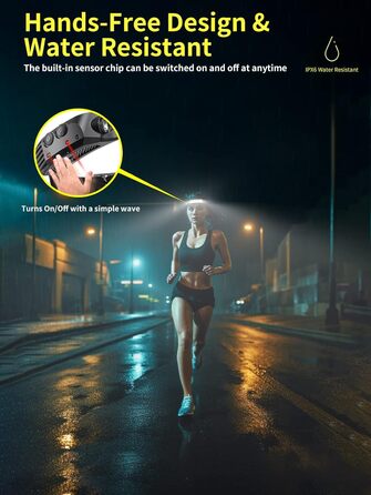 Лобовий ліхтар Smiling Shark, 230° широкий кут, 3 LED, біле світло, 2 шт., надяскравий, водонепроникний, акумуляторний для бігу, кемпінгу