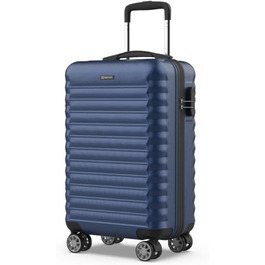 Дорожня валіза Upfly XS 55x36x19 см, 31 л, ABS, 4 подвійні гумові колеса, кодовий замок, жорсткий корпус, з роздільником і ременями для фіксації речей