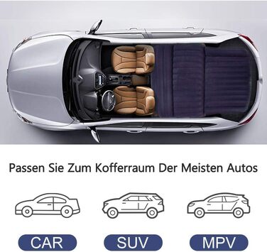 Автомобільний надувний матрац QDH для SUV, товстий матрац для заднього сидіння, ліжко для авто, кемпінгу та подорожей, надувне ліжко для відпочинку на природі