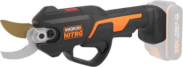 Електричний акумуляторний сучкоріз Worx NITRO WG330E.9 20В, безщітковий двигун, без акумулятора і зарядного, чорний/помаранчевий
