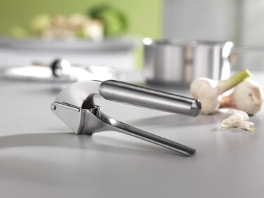 Прес для часнику ZWILLING Pro, 20 см, нержавіюча сталь, ергономічна ручка, сріблястий