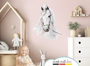 Дитяча настінна наклейка Little Deco Кінська голова 62x73 см для кімнати малюка, постер-стікер DL142