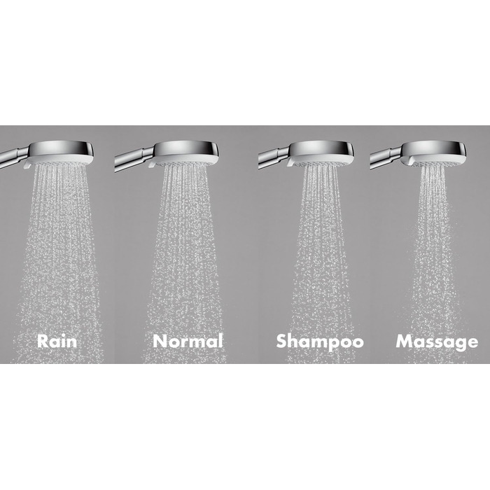 Душова лійка hansgrohe Crometta 100 з тримачем, 4 режими, білий/хром