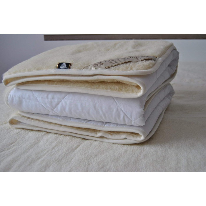 Наматрацник з овечої вовни Merino Wende, 100% меринос, WOOLMARK, 90x200 см