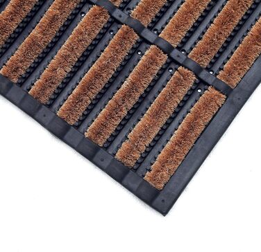 Coco&Coir® Преміум кокосовий килимок для взуття 45x75 см, нековзний, для вхідної зони, зовнішній та внутрішній, з ПВХ основою