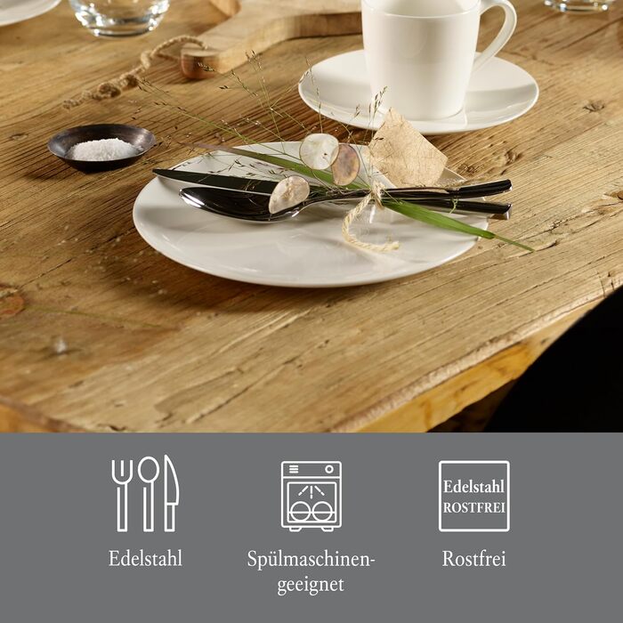 Набір столових приборів vivo by Villeroy & Boch Voice Basic, 30 предметів, нержавіюча сталь, для 6 осіб, можна мити в посудомийній машині