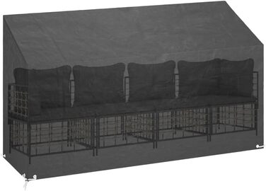 Чохол для садової лавки LAPOOH 210x70x70/88 см, поліетилен, водонепроникний, з 12 люверсами, захисна накидка для садових меблів та балконних меблів