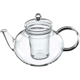 Чайник скляний Trendglas Jena Miko 1,2 л – термостійке боросилікатне скло, для чаю, прозорий, Німеччина