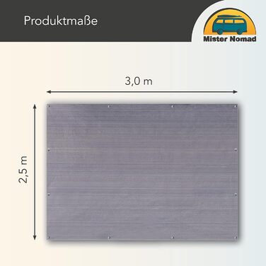Килим для намету Mr Nomad, високоякісний, UV-стійкий, HDPE 300 г/м², для кемпінгу, підлога для переднього намету автодому чи причепа, з сумкою та аксесуарами