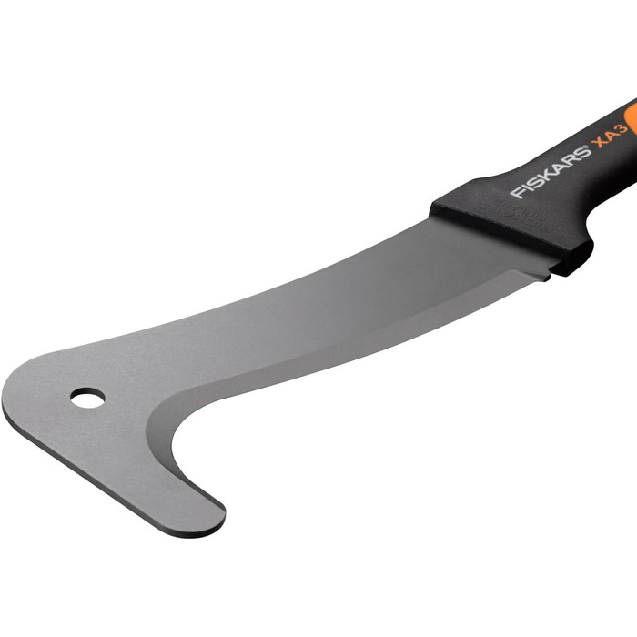 Мачете Fiskars WoodXpert XA3 50,5 см, антипригарне покриття, загартована сталева лезо, скловолоконна ручка, з чохлом, чорний/помаранчевий