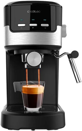 Кавоварка Cecotec Compacta Power Espresso 20 Pecan, 1100 Вт, 20 бар, термоблок, парова насадка, подвійний фільтр, 1,25 л