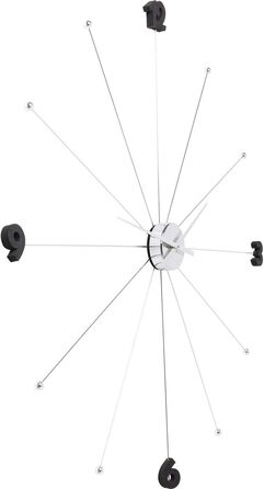 Настінний годинник Kare Design Like Umbrella, 100 см, хром, алюмінієва рама, сучасний мінімалізм