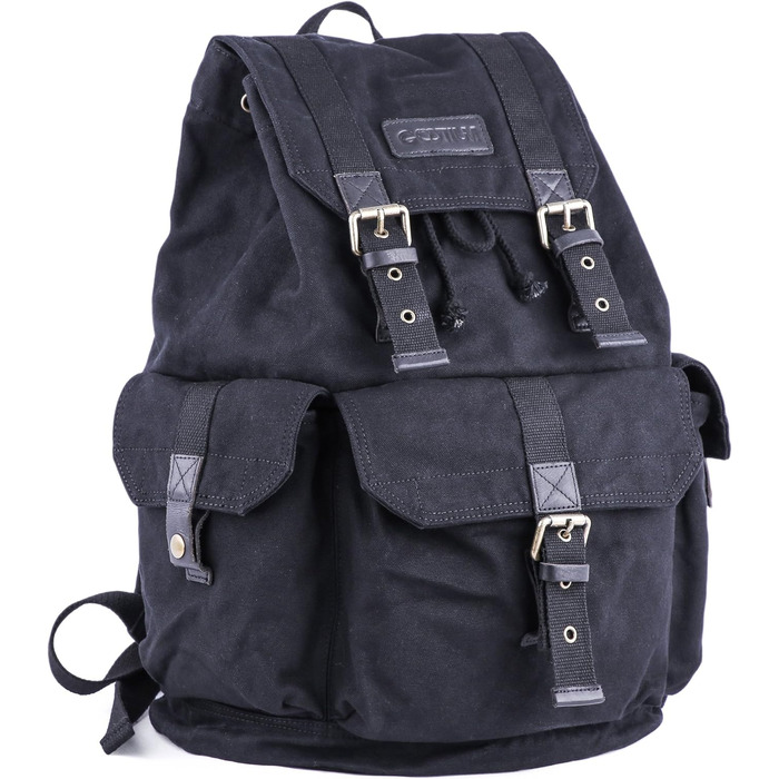 Рюкзак з брезенту чорний Vintage Outdoor, туристичний міський рюкзак L