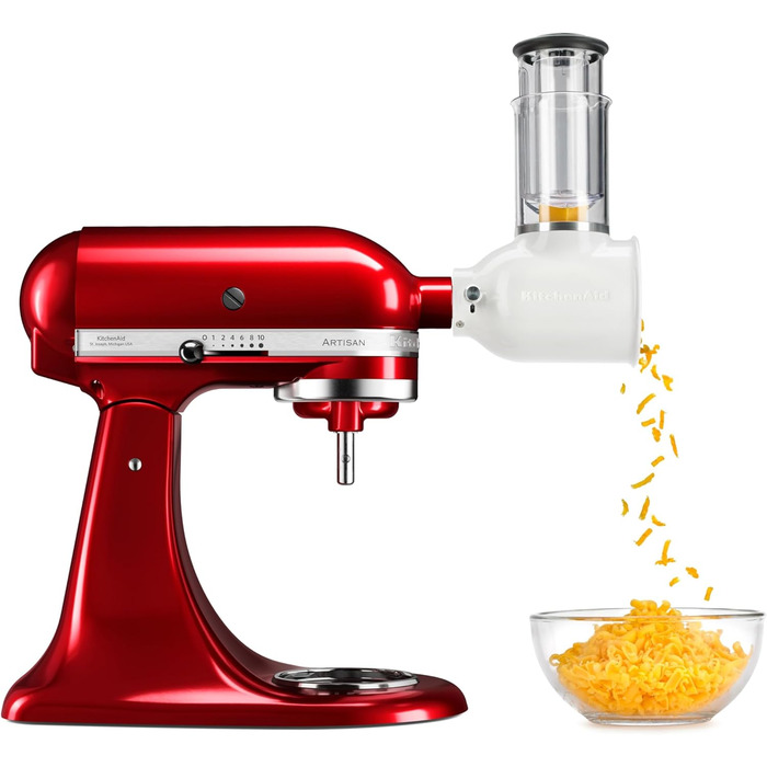 Насадки KitchenAid 5KSMEMVSC для кухонного комбайна – набір з 3 барабанів для овочів, сиру та інших продуктів, терка-шинковка з нержавіючої сталі