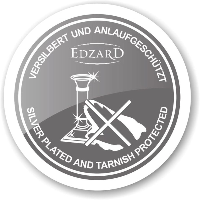 EDZARD набір з 6 підставок для ножів, посріблені, захист від потемніння