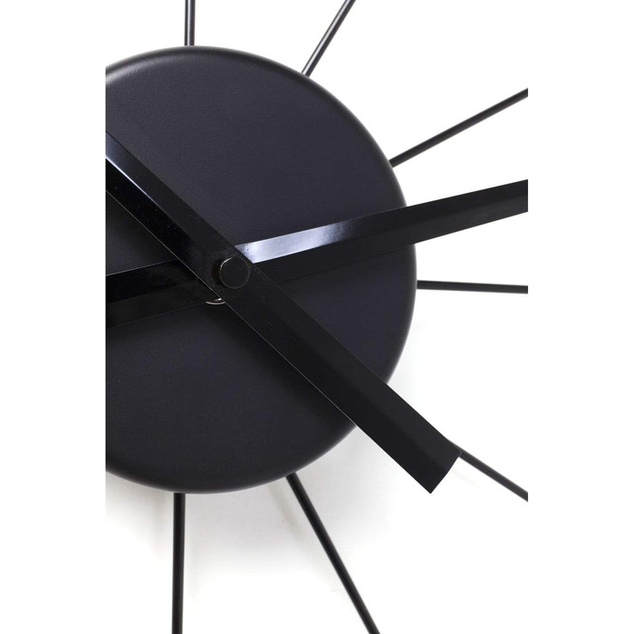 Настінний годинник Kare Design Like Umbrella, чорний, 100 см, сучасний мінімалізм, алюмінієва рама, круглий, без батарейки