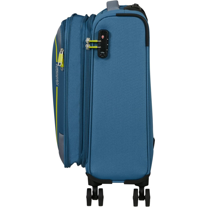 Валіза American Tourister Pulsonic Spinner L, розсувна, 81 см, 113/122 л, синя (Coronet Blue), валіза S (55 см, 43.5 л)
