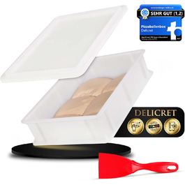 DELICRET – Набір для приготування піци: інгредієнти преміум-класу, контейнер для тіста, кришка та лопатка для незабутнього смаку
