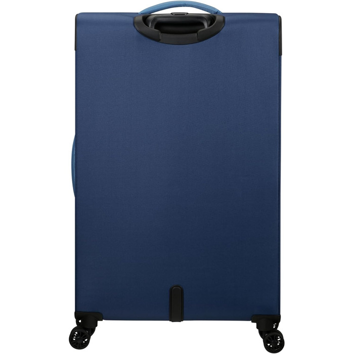 Валіза American Tourister Pulsonic Spinner L 81 см, розширювана, 113/122 л, синя (Combat Navy), для подорожей