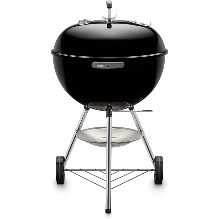 Вугільний гриль Weber Classic Kettle 57 см, чорний, з термометром, емальований, на колесах, для барбекю