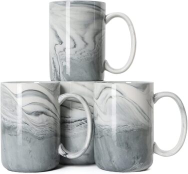 Керамічні чашки Smilatte Marble, 4 шт. и, сірі