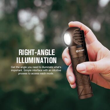 Налобний ліхтар OLIGHT Perun 2 2500 люмен, 166 м, USB-зарядка, 5 режимів, таймер, акумулятор для бігу, риболовлі, кемпінгу (Desert Tan)