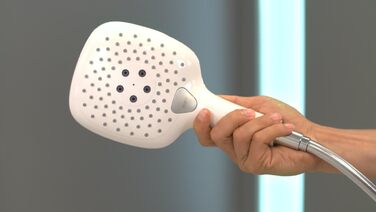 Душова лійка hansgrohe Raindance Select E 150x150 мм, 3 режими, антивапняна, економія води, біла/хром