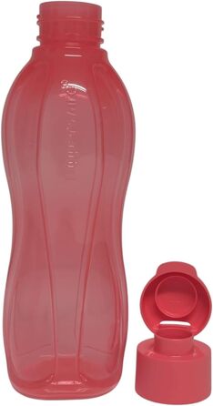 Пляшка для води Tupperware Eco To Go 750 мл, червона, з кришкою Flip Top, підходить для газованої води, екологічна