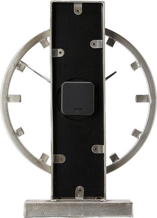 Настільний годинник Bulova B1864 Silver Streak, срібний металевий корпус, сучасний дизайн
