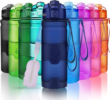 Дитяча спортивна пляшка для води ZORRI 503 мл, BPA-free, тритан, з фільтром, багаторазова, темно-синя