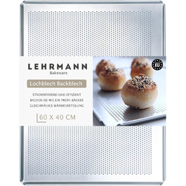 Перфорований лист LEHRMANN 60x40 см для випічки, сумісний з MIWE, WIESHEU, WACHTEL