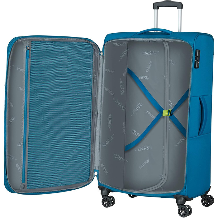 Валіза American Tourister Hyperspeed Spinner L розширювана, 80 см, 109/116 л, бірюзова (Deep Teal), поліпропілен