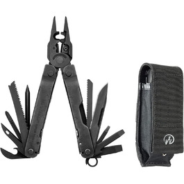 Мультитул Leatherman Super Tool 300 19-в-1 з міцними плоскогубцями для важких робіт, з нейлоновим MOLLE-чохлом, чорний