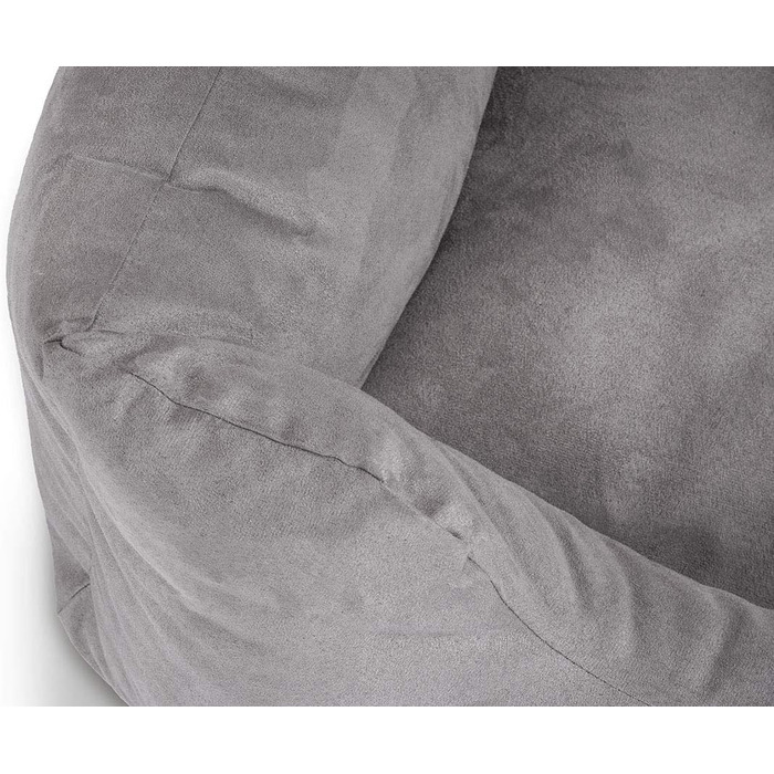 Ліжко для собак Knuffelwuff Dreamline велюрове XXL, 155х105х30 см, знімний чохол, легке чищення, для великих, середніх і малих порід, сіре