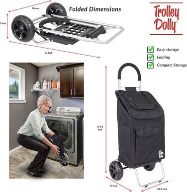 Складна господарська візок dbest products Trolley Dolly, чорний