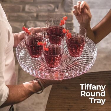 Круглий піднос Guzzini Tiffany, прозорий, 35,6 см