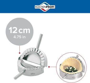 Форма для равіолі Küchenprofi PASTACASA MIDI, 12 см, нержавіюча сталь, підходить для посудомийної машини, для приготування равіолі, вареників, пельменів