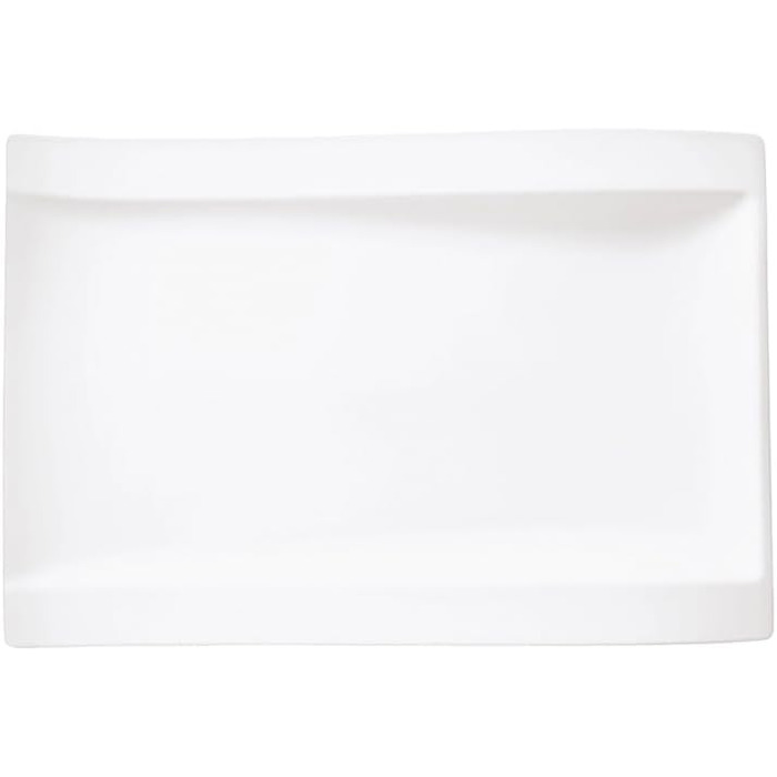 Тарілка Villeroy & Boch New Wave, прямокутна, порцелянова, біла, 37x25 см, набір 4 шт.