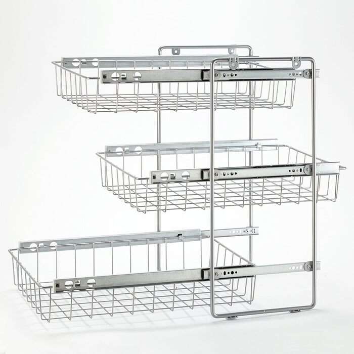 Висувний кошик для шафи 50 см, 3-рівневий органайзер Stauraum-Shop