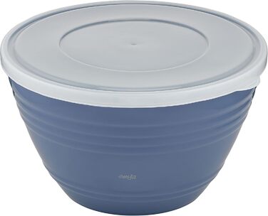 Миска для змішування Emsa Prep&Bake 4,15 л з кришкою, пластикова, для зберігання в холодильнику, нековзке дно, стабільна, підходить для миття в посудомийній машині, штабельована