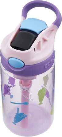 Дитяча пляшка для води Contigo Easy Clean Autospout з трубочкою, BPA-free, 420 мл, пластикова, герметична, легка у догляді, для школи та спорту (Strawberry Shakes)