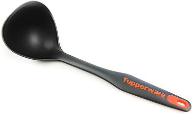 Кухонна ложка Tupperware Griffbereit, чорна з помаранчевим, нейлонова, для супу та соусів