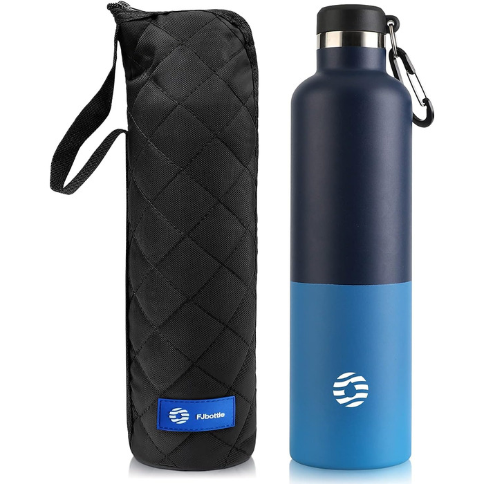 Термос-бутилка FEIJIAN FJbottle 316 з нержавіючої сталі 750/1000 мл, вакуумна, герметична, з карабіном, BPA-free для спорту, роботи та подорожей