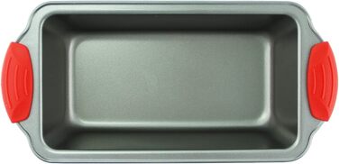 Форма для випікання кексів Boxiki Kitchen, антипригарна сталева, з силіконовими ручками, 21.5 x 11.5 см, для бананового хліба та кексів