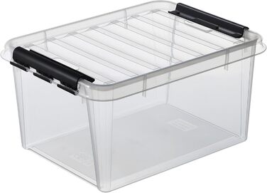 Набір контейнерів SmartStore Classic 15, 3 шт, 14 л, прозорі пластикові з кришками для зберігання