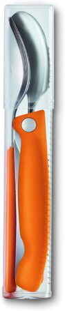 Набір столових ножів Victorinox Swiss Classic, 3 предмети, 11 см, хвилясте лезо, надгострі, неіржавна сталь, помаранчеві руків'я