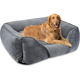 Ліжко для собак FURTIME XXL, м'яке, антистрес, для середніх і великих порід, знімний чохол, не ковзає, 106x80x23 см