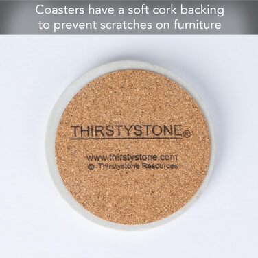 Підставки Thirstystone TS3 з натурального пісковику, набір підставок для напоїв, природний колір, Sandstone Coasters