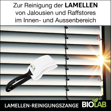 Щітка-захват для чищення жалюзі BIOLAB з 2 насадками, інструмент для очищення ламелей, підходить для зовнішніх та внутрішніх жалюзі, професійний ламельний очищувач